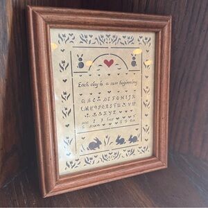 Vintage 1988 Folk Art Designs with Scissors Framed Scherenschnitte